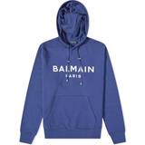 Balmain Blå Tøj Balmain Paris Logo Hoodie