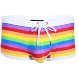 Stribede Badebukser Andrew Christian Pride Stripe Swim Trunk - Rainbow