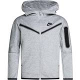 Lynlås Hoodies Nike Boy's Sportswear Tech Fleece - Dark Grey Heather/Black (CU9223-063)
