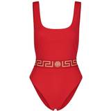 Elastan/Lycra/Spandex - Guld Badedragter Versace Greca swimsuit red