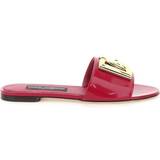 Dolce & Gabbana Guld Hjemmesko & Sandaler Dolce & Gabbana Patent Leather Slides