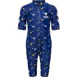Hummel UV-dragter Børnetøj Hummel Morgat Swim Suit - Navy Peony (217380-7017)