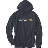 Carhartt Herre Overdele Carhartt Men's Loose Fit Midweight Logo Graphic Hoodie - New Navy