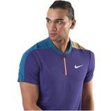 Nike Dame - Grøn T-shirts & Toppe Nike Court Breathe Slam Polo Purple/Green, Male, Tøj, T-shirt, Tennis, Lilla
