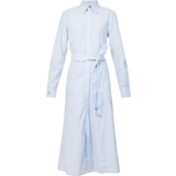 Polo Ralph Lauren Dame Kjoler Polo Ralph Lauren Linen & Cotton Blend Midi Dress - Blue