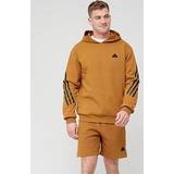 Adidas Bronze Overdele adidas Cotton Mix Hoodie with 3-Stripes on the Sleeves