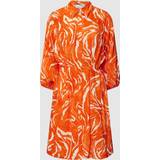 Knapper - Orange - Viskose Kjoler Selected Printed Shirt Dress