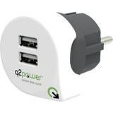 q2power Dual USB Charger Europe adapter 2 x USB Bestillingsvare, 6-7 dages levering