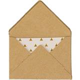 Briefpapier-Set MINI, Umschläge: Kraftpapier Natur, Karten: Goldgemustert