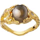 Brun Ringe Maanesten Gaia Earth Ring - Gold/Quartz/Labradorite/Transparent
