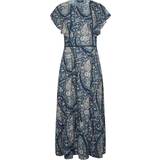 22 - Blå Kjoler LTS Tall Paisley Print Frill Sleeve Maxi Dress - Navy Blue