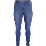 48 - Dame - Elastan/Lycra/Spandex Jeans Noisy May Curve Nmcallie Skinny Fit Jeans Blå