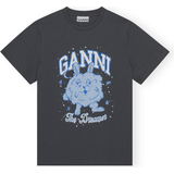 Ganni Dame T-shirts & Toppe Ganni Relaxed Dream Bunny T-shirt - Volcanic Ash