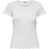 Dame T-shirts Only Carlotta SS Top - White