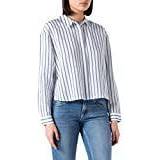 Comma Dame Bluser Comma Boxy Cropped Shirt Blouse - Light Blue
