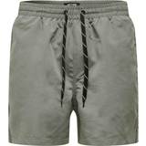 Only & Sons Badetøj Only & Sons Plain Swimming Trunks - Grey/Castor Grey