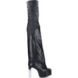 Rick Owens Sko Rick Owens Leather over-the-knee boots black