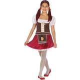 Børn - Oktoberfest Kostumer Atosa German Woman Velvet Brown Oktoberfest Girl Costume