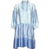 Blå - Dame - Korte kjoler Vero Moda Levi Short Dress - Grey/Birch