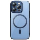 Baseus Glas Covers & Etuier Baseus Glitter Magnetisk Transparent Cover og Tempereret Glas Sæt til iPhone 14 Pro Max blå