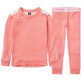 104 - Pink Svedundertøj Helly Hansen Kid's Lifa Merino Wool Base Layer Set - Coral Almon
