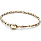 Pandora Guldbelagt Armbånd Pandora Moments Studded Chain Bracelet - Gold