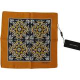 Herre - Orange Halstørklæde & Sjal Dolce & Gabbana Orange Majolica Pattern Square Handkerchief Scarf Multicolor