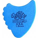 Blå Plekter Dunlop Tortex Fins Plectrum, 1.00mm Blue