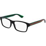 Gucci +5,00 - Herre Brille Gucci gg0006oan 002 black/green/red rectangle mm