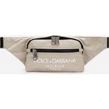 Dolce & Gabbana Bæltetasker Dolce & Gabbana Small belt bag with rubberized logo deserto_beige one size