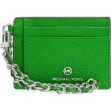 Michael Kors Small Pebbled Leather Chain Card Case - Palm Green