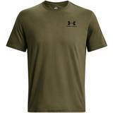 Bomuld - Grøn - Løs T-shirts & Toppe Under Armour Men's Sportstyle Left Chest Short Sleeve Shirt - Marine OD Green/Black
