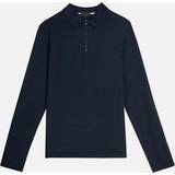 Ted Baker Herre T-shirts & Toppe Ted Baker Mens Navy-blue Karpol Half-zip Long-sleeve Polo
