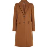 40 - Cashmere Overtøj Tommy Hilfiger Classic Single Breasted Wool Coat - Natural Cognac