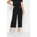 M&Co Kort Tøj M&Co tall black button cropped trousers