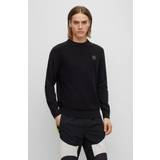 Hugo Boss Cashmere Tøj HUGO BOSS Men's Orange Kesom Mens Sweater Black/Black 001