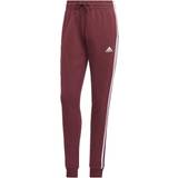 12 - Rød Bukser & Shorts adidas Essentials 3-Stripes French Terry Cuffed Pants - Shadow Red/White