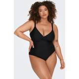 Only Dame Badetøj Only Carmakoma Badedragt carElly Wrap Swimsuit Sort
