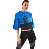 Adidas 20 Overdele adidas 2Cb Ss Crew Blue, Female, Tøj, Skjorter, blå