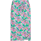 Multifarvet - Viskose Nederdele Noella Joyce Skirt - Lilac/Green Blurry Flower
