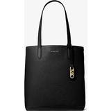 Håndtasker MK Eliza Extra-Large Pebbled Leather Reversible Tote Bag Black Michael Kors