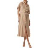 Brun - Dame Kjoler Vero Moda Long Dress - Brown/Irish Cream