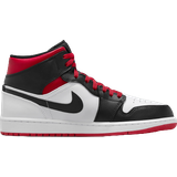 Læder - Multifarvet Sko Nike Air Jordan 1 Mid M - White/Black/Gym Red