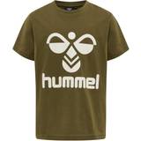 Grøn T-shirts Børnetøj Hummel Tres T-shirt S/S - Dark Olive (213851-6086)
