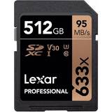 512 GB - Class 10 Hukommelseskort & USB Stik Lexar Media SDXC Professional UHS-I U3 95MB/s 512GB (633x)