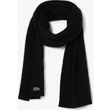 Lacoste Halstørklæde & Sjal Lacoste Unisex Ribbed Wool Scarf Unique Black