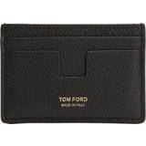 Tom Ford Kortholdere Tom Ford Logo leather holder - black One