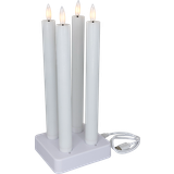 Hvid Lysestager, Lys & Dufte Cozzy kronelys, 3D flamme, hvid LED-lys