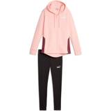 Genanvendt materiale - Pink Jumpsuits & Overalls Puma Damen Metallic Trainingsanzug FL, Pfirsich-Smoothie