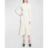 Victoria Beckham Hvid Kjoler Victoria Beckham Wool-blend midi dress white